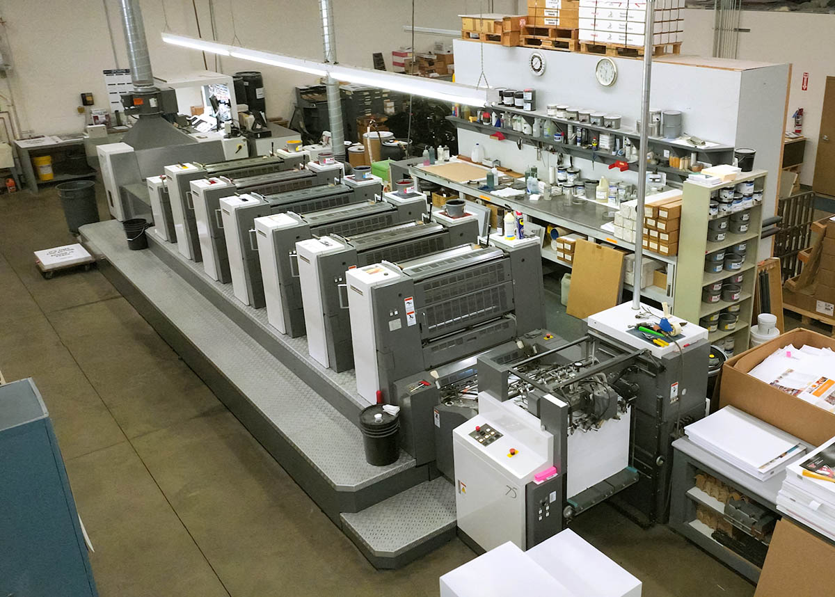 Offset 6-color Shinohara press at City Printing in Youngstown, OH